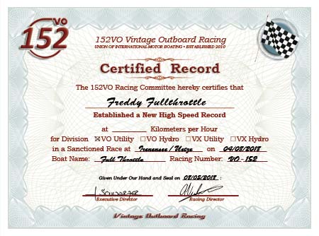 Zertifikat High-Speed-Rekord